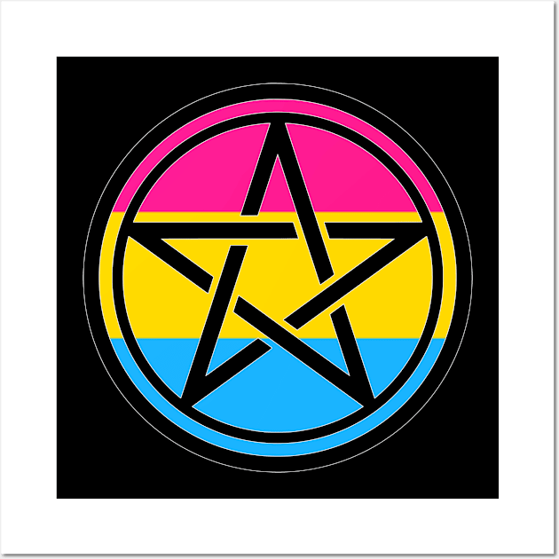 Large Print Pentacle LGBT Flag Pansexual Wall Art by aaallsmiles